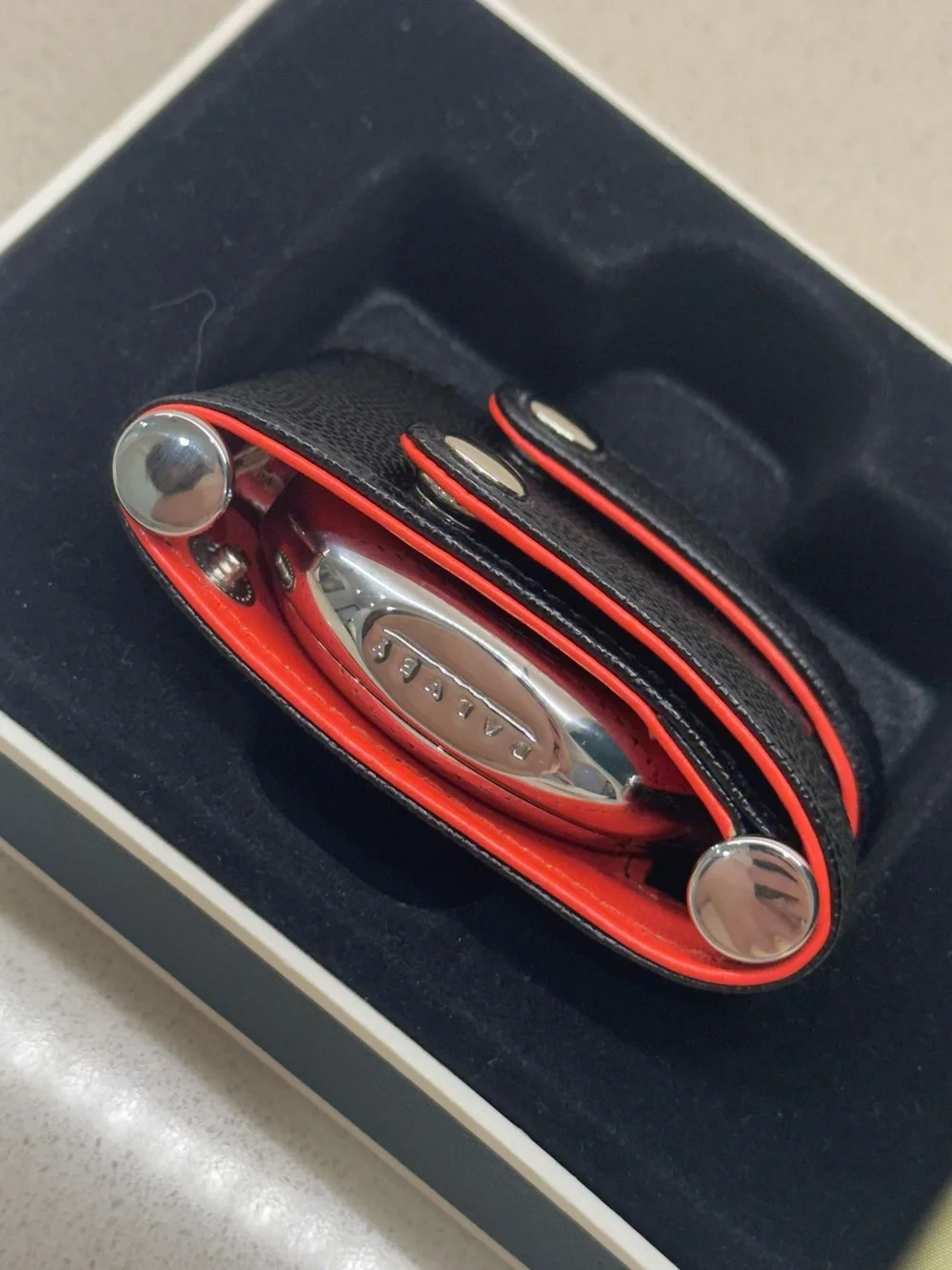 Men’s Red and Black Travel Clock Watch